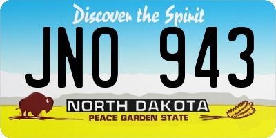 ND license plate JNO943