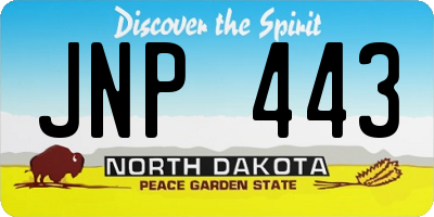 ND license plate JNP443