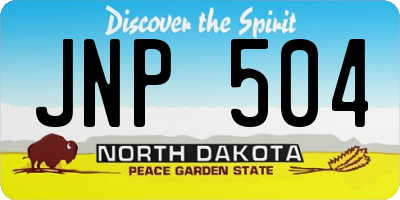 ND license plate JNP504