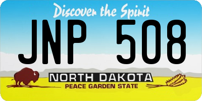 ND license plate JNP508