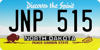 ND license plate JNP515