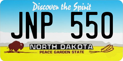 ND license plate JNP550
