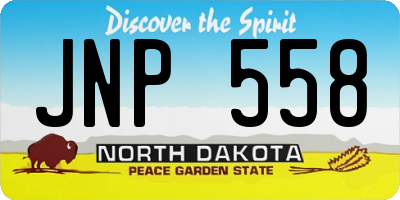 ND license plate JNP558