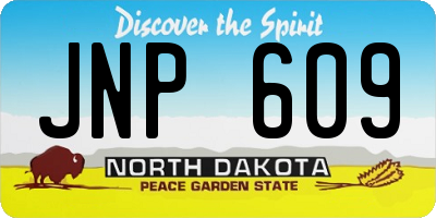 ND license plate JNP609