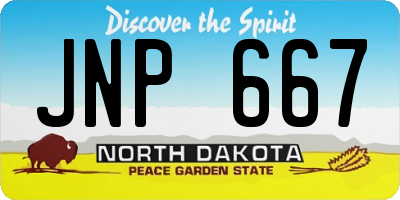 ND license plate JNP667