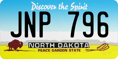 ND license plate JNP796