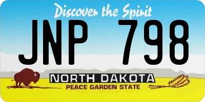 ND license plate JNP798