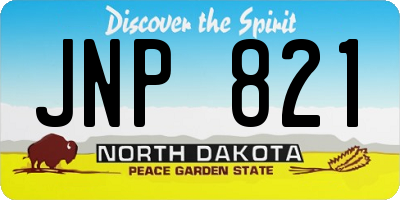 ND license plate JNP821