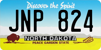 ND license plate JNP824