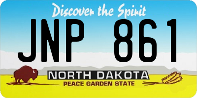 ND license plate JNP861