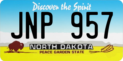 ND license plate JNP957