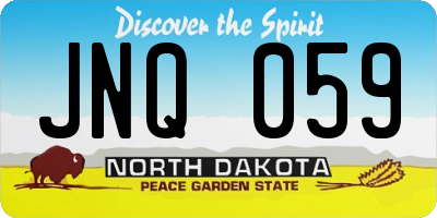 ND license plate JNQ059