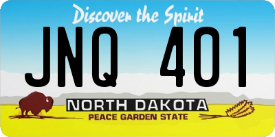 ND license plate JNQ401