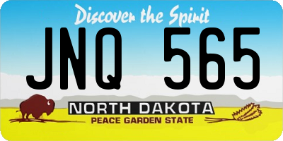 ND license plate JNQ565