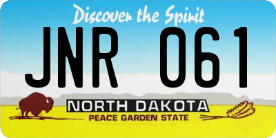 ND license plate JNR061