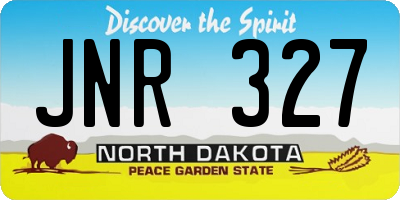 ND license plate JNR327
