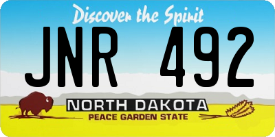 ND license plate JNR492