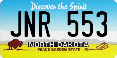 ND license plate JNR553