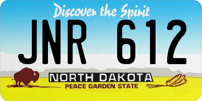 ND license plate JNR612