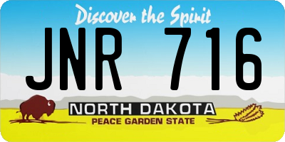 ND license plate JNR716