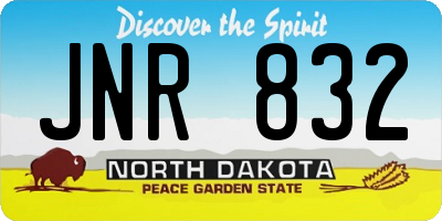 ND license plate JNR832