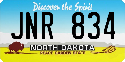 ND license plate JNR834