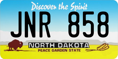 ND license plate JNR858
