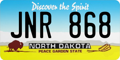 ND license plate JNR868