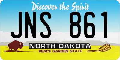 ND license plate JNS861