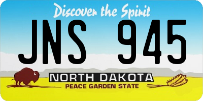 ND license plate JNS945
