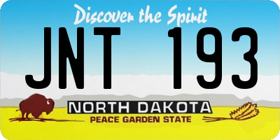 ND license plate JNT193