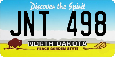 ND license plate JNT498