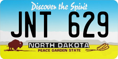 ND license plate JNT629