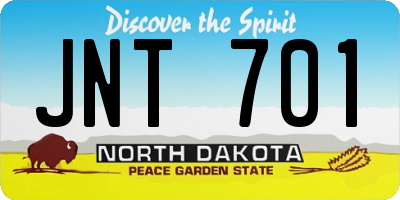 ND license plate JNT701