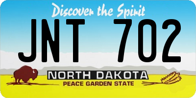 ND license plate JNT702