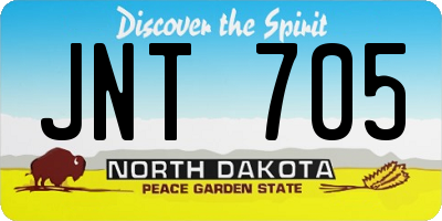 ND license plate JNT705
