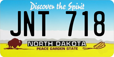 ND license plate JNT718
