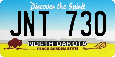 ND license plate JNT730