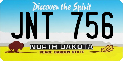 ND license plate JNT756
