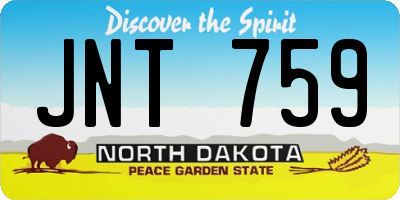 ND license plate JNT759