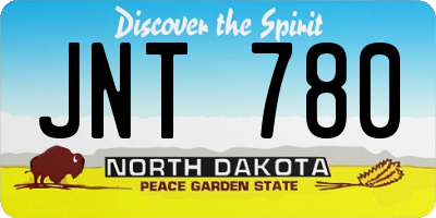ND license plate JNT780