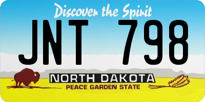 ND license plate JNT798