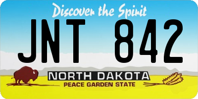 ND license plate JNT842