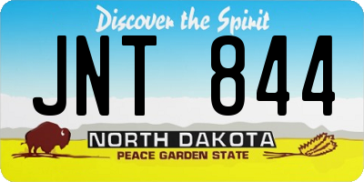 ND license plate JNT844