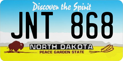 ND license plate JNT868