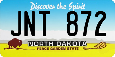 ND license plate JNT872
