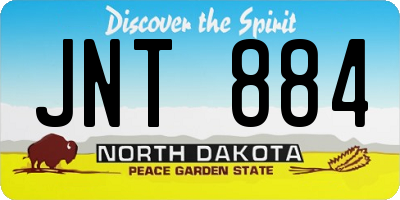 ND license plate JNT884