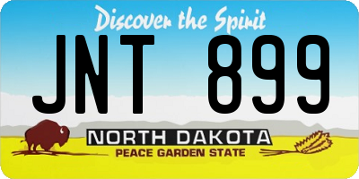 ND license plate JNT899
