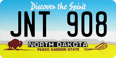 ND license plate JNT908