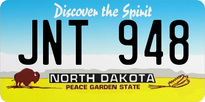 ND license plate JNT948
